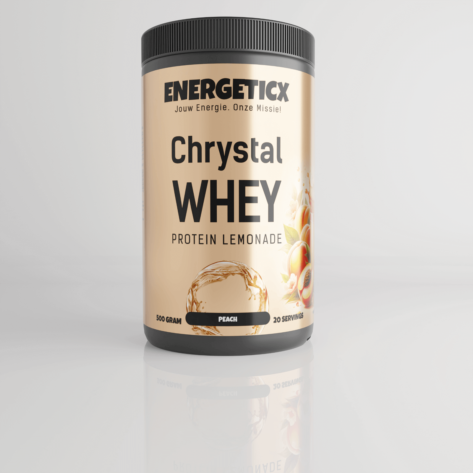 ChrystalWhey Mango Passievrucht - Whey-eiwitpoeder met verfrissende perziksmaak voor spieropbouw en -herstel