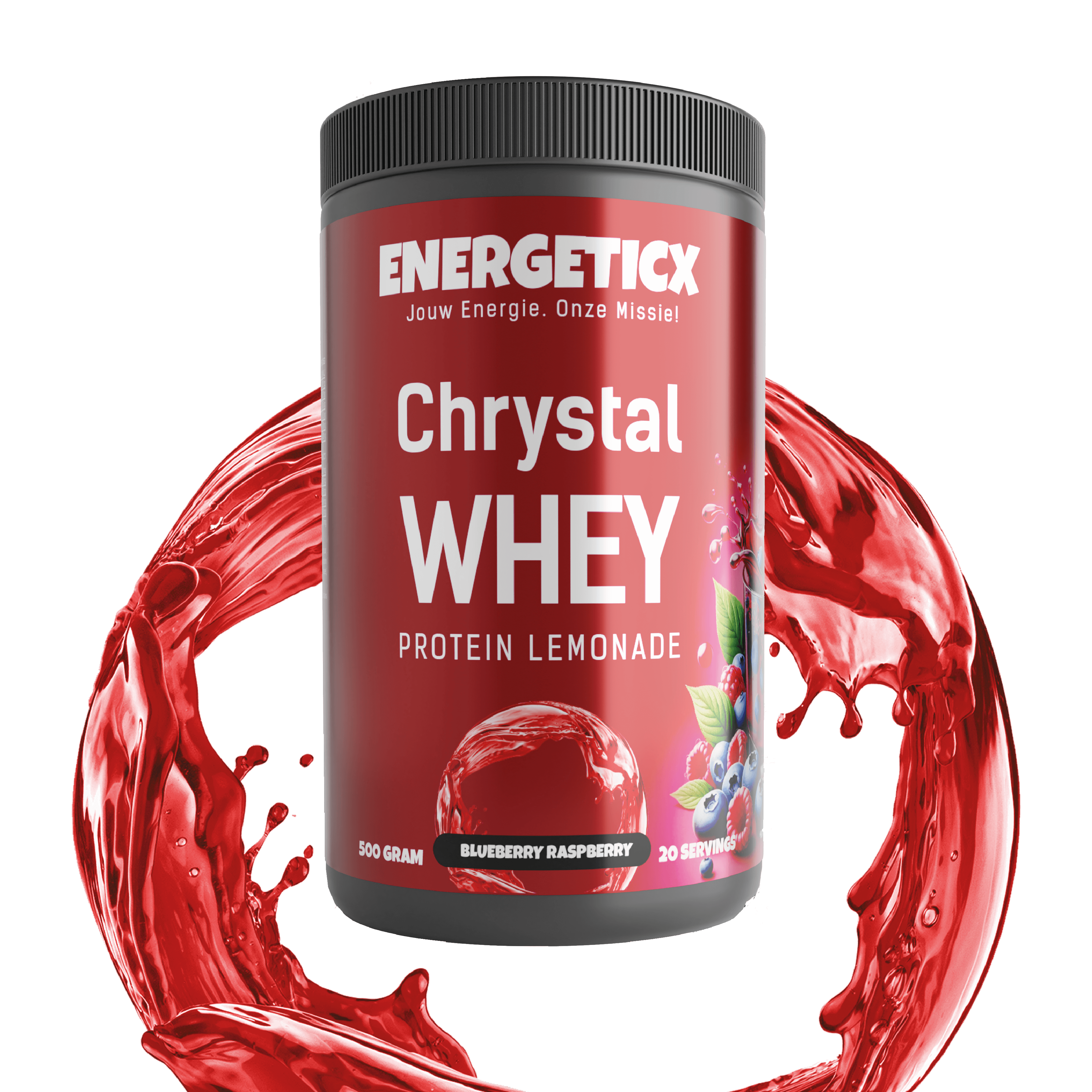 ChrystalWhey bosbes framboos - Whey-eiwitpoeder 