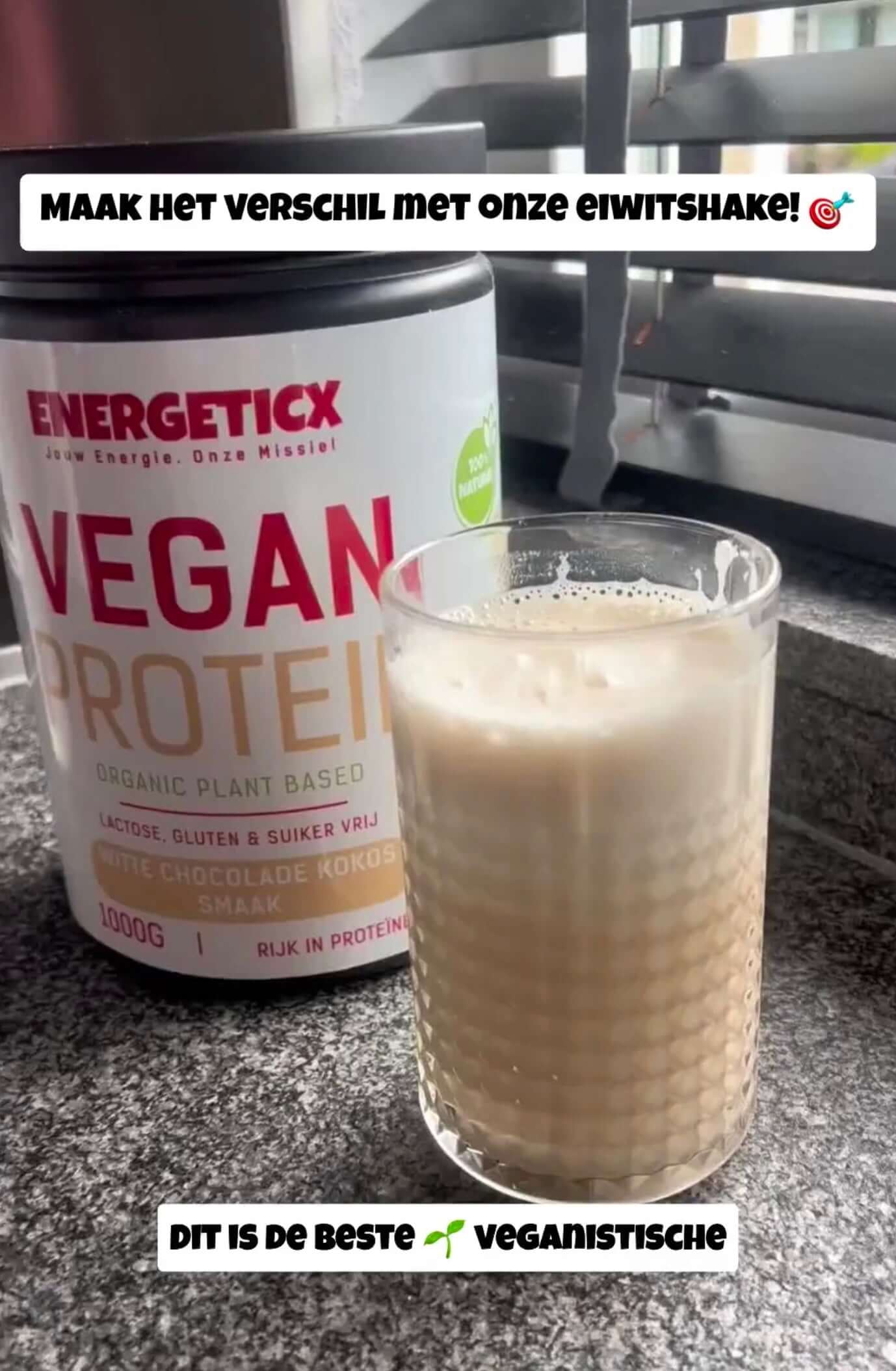 vegan vibe test 2 eiwit poeder shake