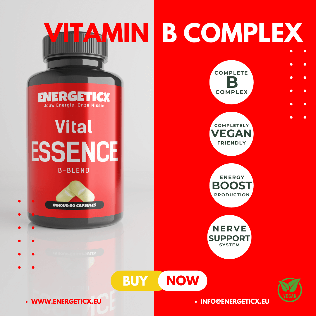 Vital Essence - Vitamine B Blend - Krachtige mix voor een gezonde vitamine B-aanvulling USP's