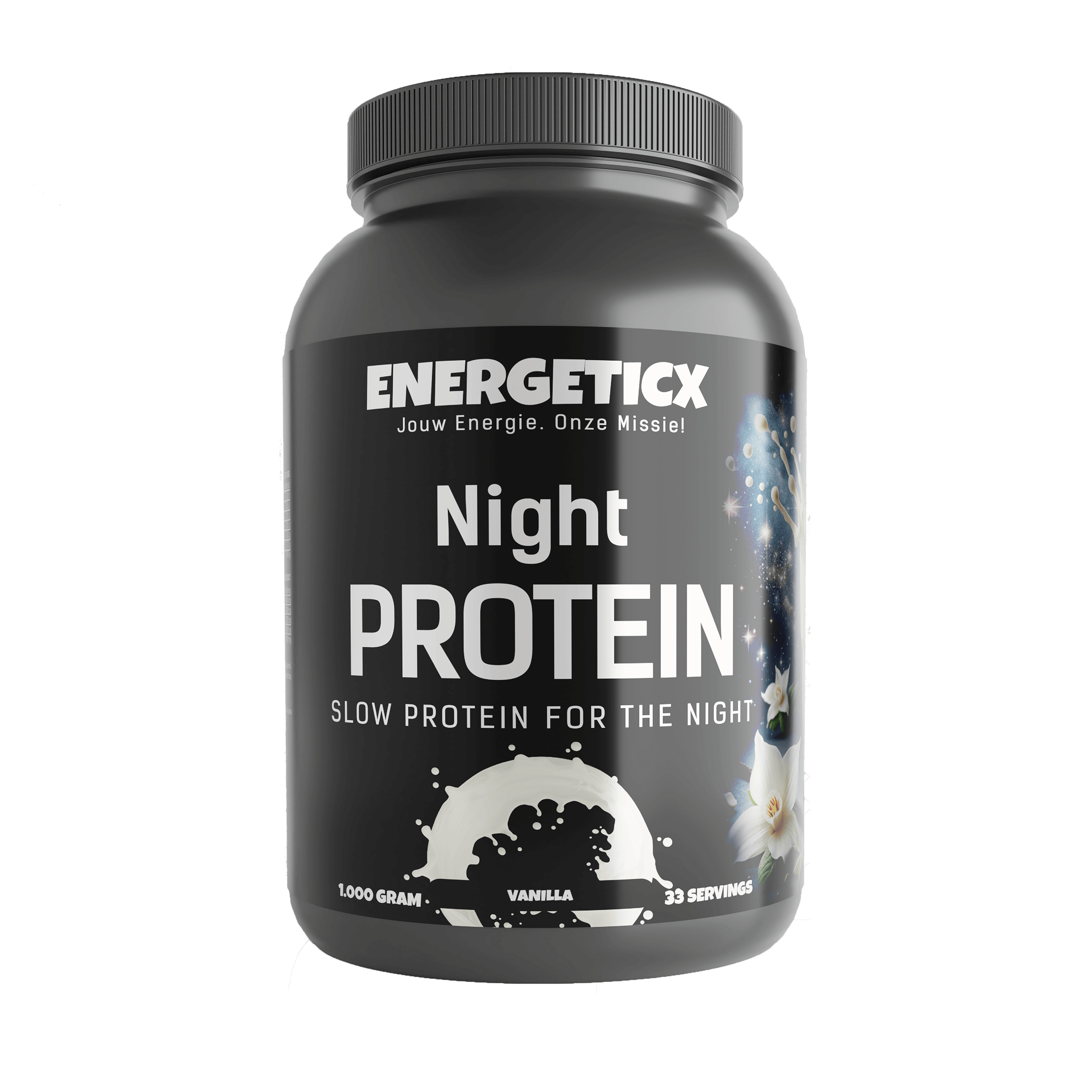 Night Casein Proteïne Vanille - Langzaam verteerbaar eiwit voor's nachts, met smaakvolle smaken. voor