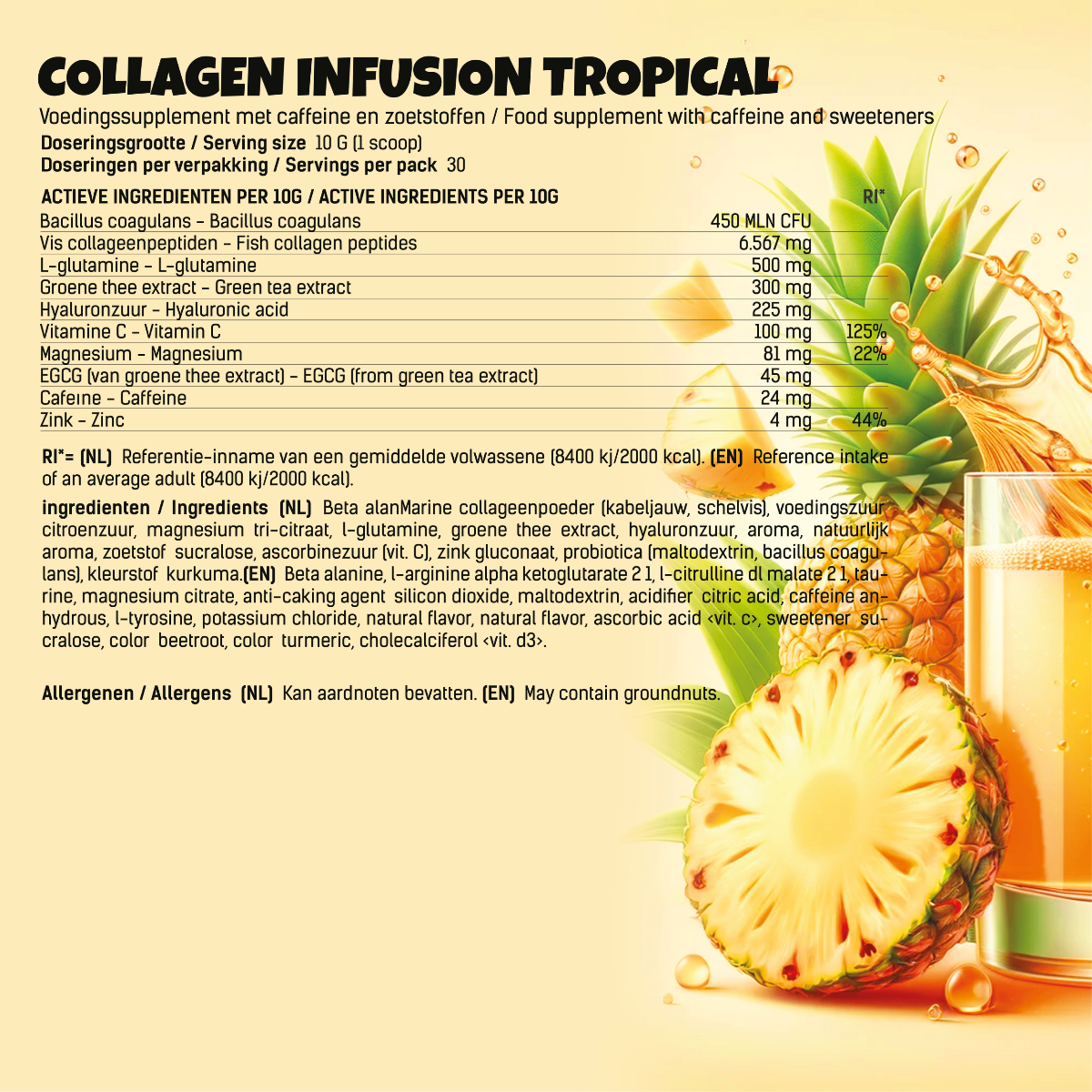 collageen tropical infusion facts  figures