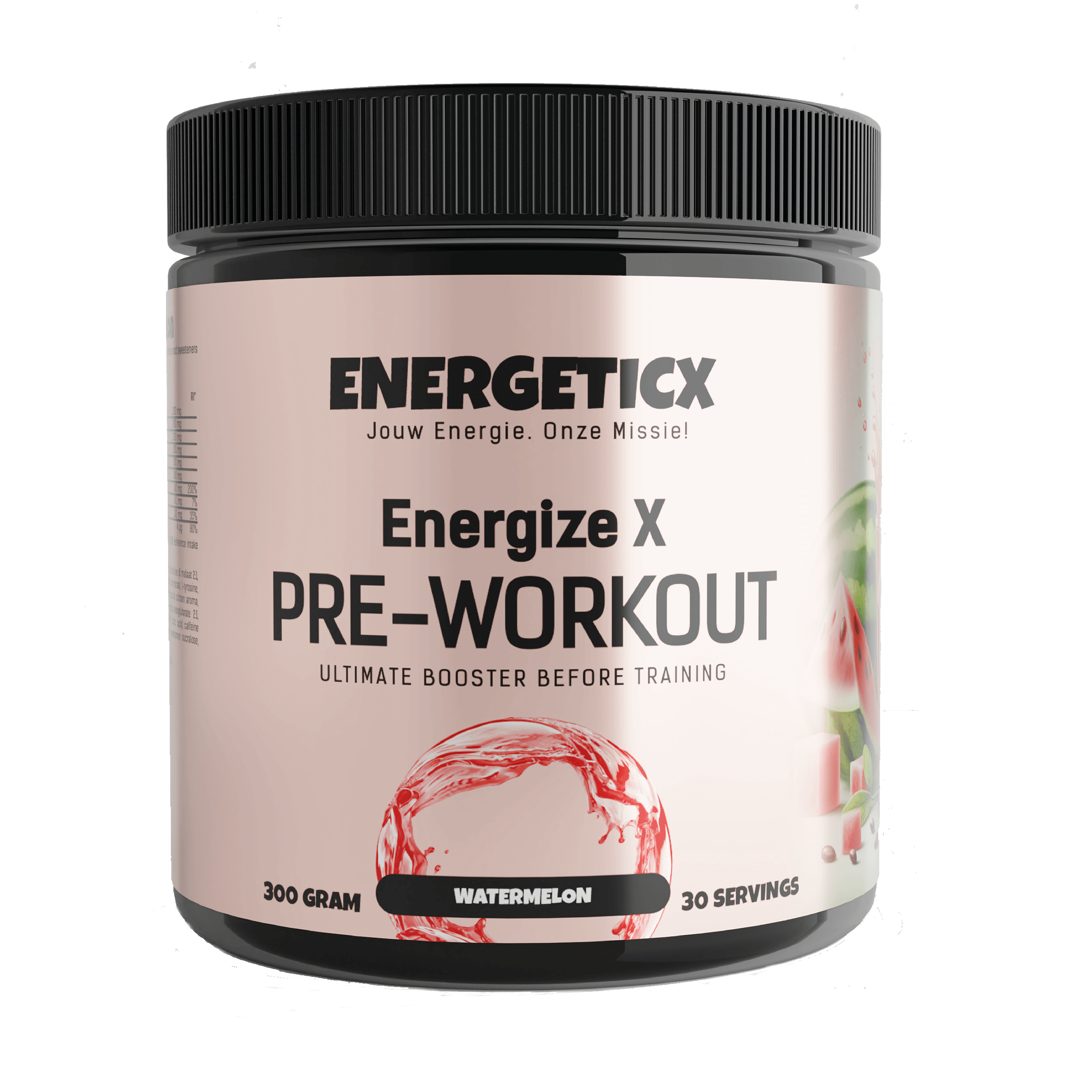 EnergizeX Watermeloen - Pre-workout - Verfrissende boost voor energie en focus vóór de training voor 2 