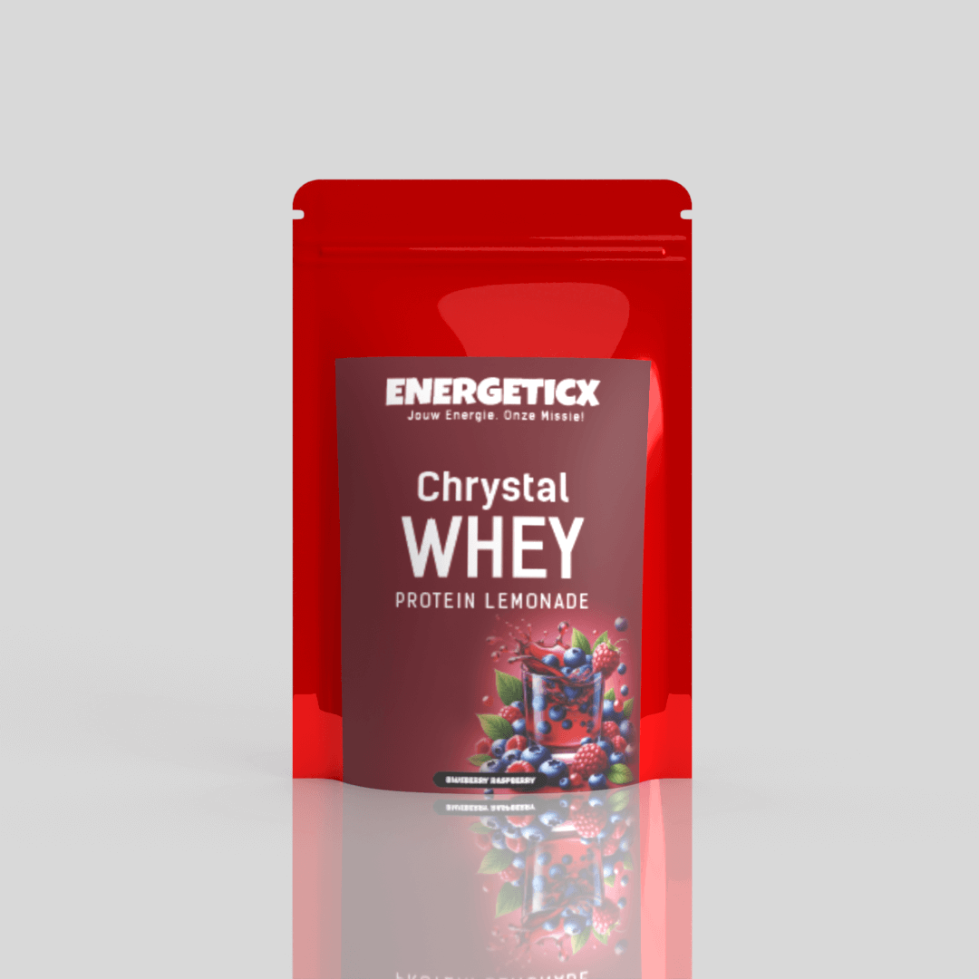 ChrystalWhey Bosbes Framboos sample - Whey-eiwitpoeder met verfrissende perziksmaak voor spieropbouw en -herstel